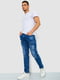 Синие джинсы с потертостями | 6812529 | фото 2