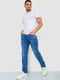 Синие джинсы с потертостями | 6812530 | фото 2