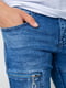 Синие джинсы с потертостями | 6812530 | фото 5