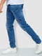 Синие джинсы с потертостями и карманами | 6812531 | фото 3