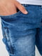 Сині джинси з потертостями та кишенями | 6812532 | фото 5