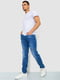 Синие джинсы с потертостями | 6812533 | фото 2