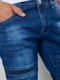 Синие джинсы с потертостями | 6812534 | фото 5