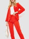 Красный брючный костюм: жакет и укороченные брюки | 6812541 | фото 2
