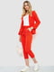 Червоний костюм штани: жакет і вкорочені штани | 6812541 | фото 3