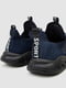Темно-сині текстильні кросівки на шнурівці | 6812544 | фото 4