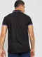 Черная хлопковая футболка-поло на пуговицах | 6812569 | фото 4