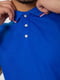 Бавовняна футболка-поло кольору електрик на ґудзиках | 6812570 | фото 5