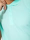 Хлопковая футболка-поло мятного цвета на пуговицах | 6812573 | фото 5