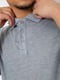 Сіра бавовняна футболка-поло на ґудзиках | 6812574 | фото 5