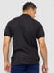 Чорна бавовняна футболка-поло на ґудзиках | 6812576 | фото 4
