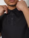 Чорна бавовняна футболка-поло на ґудзиках | 6812576 | фото 5