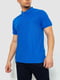 Бавовняна футболка-поло кольору електрик на ґудзиках | 6812577 | фото 4