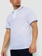Біла бавовняна футболка-поло на ґудзиках | 6812578 | фото 3
