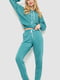 Спортивний костюм бірюзового кольору: худі та штани | 6812585 | фото 2