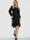 Черное платье А-силуэта с золотистыми пуговицами | 6812602 | фото 2
