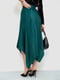 Расклешенная зеленая юбка асимметричного кроя в складку | 6812631 | фото 4