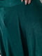 Расклешенная зеленая юбка асимметричного кроя в складку | 6812631 | фото 5