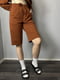 Спортивні шорти-бермуди теракотового кольору з зав’язками | 6765997 | фото 4