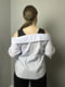 Біло-чорна блуза, стилізована під подвійний крій | 6766006 | фото 2
