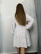 Шовкова сукня міні біла в горох  | 6766070 | фото 5