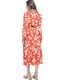 Сукня А-силуету цегляного кольору з принтом | 6766106 | фото 2