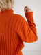 Асиметричний теракотовий светр з коміром-стійкою | 6766281 | фото 5