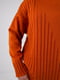 Асиметричний теракотовий светр з коміром-стійкою | 6766281 | фото 2