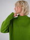 Асиметричний зелений светр з коміром-стійкою | 6766282 | фото 2