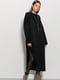 Сукня-міді А-силуету чорна в'язана з високим розрізом збоку | 6802452 | фото 6