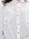 Біла сорочка з асиметричними краями  | 6802464 | фото 4