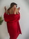 Комплект домашнього одягу червоний: сорочка та халат | 6812118 | фото 3