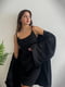 Комплект домашнього одягу чорний: сорочка та халат | 6812119 | фото 2