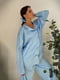 Шовкова блакитна піжама “Обійми”: сорочка і штани | 6812124 | фото 4