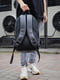 Чорний рюкзак з водовідштовхувальної тканини | 6812136 | фото 4
