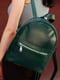 Зелений рюкзак з екошкіри | 6812151 | фото 2