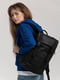 Чорний рюкзак із текстурного матеріалу | 6812160 | фото 2