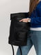 Чорний рюкзак із текстурного матеріалу | 6812160 | фото 5