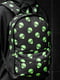 Черный рюкзак из 3D сеткой и ярким принтом | 6812169
