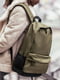 Рюкзак кольору хакі з екошкіри | 6812191 | фото 2