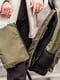 Рюкзак цвета хаки из экокожи | 6812191 | фото 4