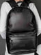 Чорний рюкзак з екошкіри | 6812195 | фото 2