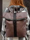 Рюкзак шоколадного цвета с конструкцией роллтоп | 6812208 | фото 2