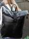 Чорний рюкзак-роллтоп з кишенею для ноутбука | 6812210 | фото 3