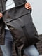 Чорний рюкзак-роллтоп з кишенею для ноутбука | 6812210 | фото 7