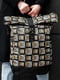 Чорний рюкзак-роллтоп із принтом | 6812214 | фото 3