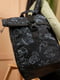 Чорний рюкзак-роллтоп із принтом | 6812217 | фото 3