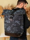 Чорний рюкзак-роллтоп із принтом | 6812217 | фото 4