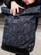 Черный рюкзак-роллтоп с принтом | 6812220 | фото 3