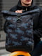 Черный рюкзак-роллтоп с принтом | 6812230 | фото 3